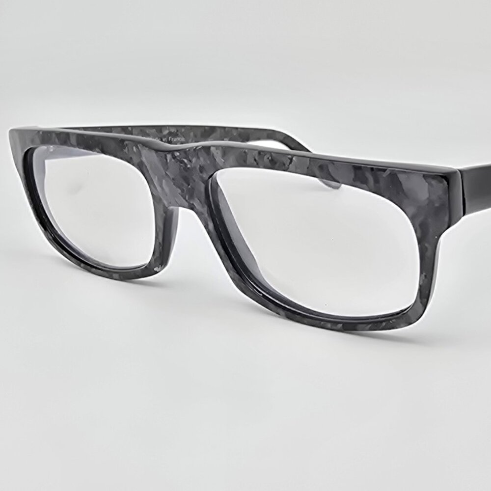 Alain Mikli Paris A.M. 86 708-537 Grey Marble on Black Eyeglasses Frame France